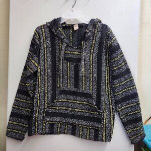 Kids Striped Baja Hoodie- Size 10/12 (L)